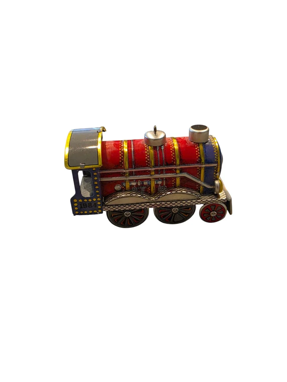 Vintage 1984 Hallmark Tin Locomotive Christmas Ornament Train